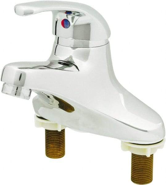 T&S Brass - Lever Handle, Deck Mounted Bathroom Faucet - One Handle, Pop Up Drain, Standard Spout - Benchmark Tooling