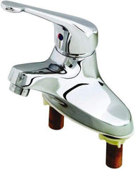 T&S Brass - Multi Position Handle, Deck Mounted Bathroom Faucet - One Handle, No Drain, Standard Spout - Benchmark Tooling