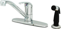 T&S Brass - Faucet Mount, Deck Plate Faucet with Spray - One Handle, Single Handle, High Spout, No Drain - Benchmark Tooling