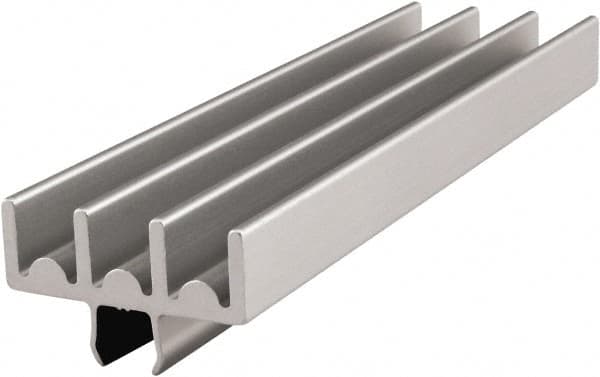 80/20 Inc. - 3 Panel, 0 to 28.58" Wide Door, Clear Anodized Aluminum Lower Door Track - 6.99mm Door Thickness - Benchmark Tooling