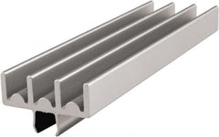 80/20 Inc. - 3 Panel, 0 to 28.58" Wide Door, Clear Anodized Aluminum Lower Door Track - 6.99mm Door Thickness - Benchmark Tooling