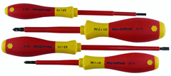 Insulated Slotted Screwdriver 3.5 & 4.5mm & Phillips # 1 & # 2. 4 Piece Set - Benchmark Tooling