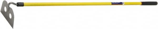 Ability One - 7" High x 10" Wide Round Steel Hoe - 62" Long Fiberglass Straight Handle - Benchmark Tooling