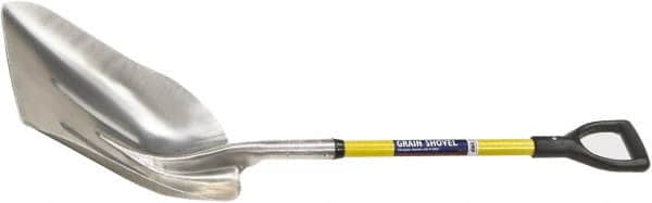 Ability One - 19" High x 15-1/4" Wide Round Steel Shovel - 29" Long Fiberglass Straight Handle - Benchmark Tooling