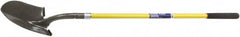 Ability One - 11" High x 8-7/8" Wide Round Steel Shovel - 48" Long Fiberglass Straight Handle - Benchmark Tooling