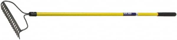 Ability One - Bow Rake with 57" Straight Fiberglass Handle - 16 Tines, 2-1/2" Tine Length - Benchmark Tooling