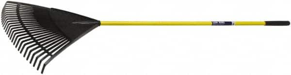 Ability One - Leaf Rake with 51" Straight Fiberglass Handle - 26 Tines, 12" Tine Length - Benchmark Tooling