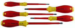 Insulated Slotted Screwdriver 3.0; 4.5; 6.5mm & Phillips # 1 & # 2. 5 Piece Set - Benchmark Tooling