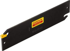 Sandvik Coromant - 52.5mm Blade Height, 0.2982" Blade Width, 9.843" OAL, Neutral Cut, Double End Indexable Cut-Off Blade - 3-15/16" Max Depth of Cut, T-Max Q-Cut Series - Benchmark Tooling