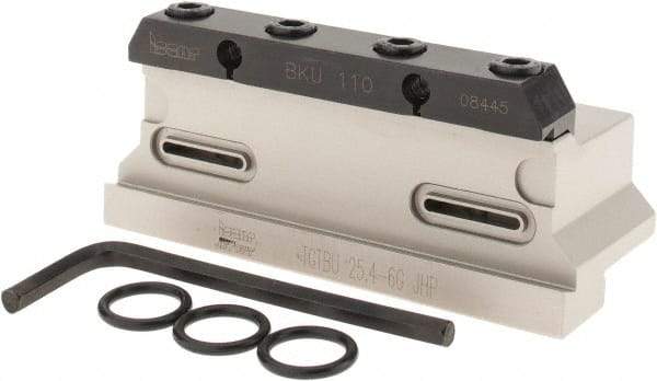Iscar - Tool Block Style TGTBU, 1.26" Blade Height, 4.331" OAL, 1.65"& OAH, Indexable Cutoff Blade Tool Block - 1" Shank Height, 1.028" Shank Width, Through Coolant, Series Tang-GripIQ - Benchmark Tooling