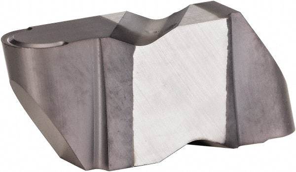 Kennametal - 4125NR K Grade KCU25, 6.35mm Cutting Width Carbide Grooving Insert - 6.35mm Max Depth of Cut, Left Hand, 3.18mm Corner Radius, AlTiN Finish - Benchmark Tooling