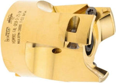 Iscar - 3 Inserts, 2" Cut Diam, 3/4" Arbor Diam, 0.4" Max Depth of Cut, Indexable Square-Shoulder Face Mill - 0/90° Lead Angle, 2.24" High, HSM90S APCR 1405 Insert Compatibility, Through Coolant, Series Helialu - Benchmark Tooling