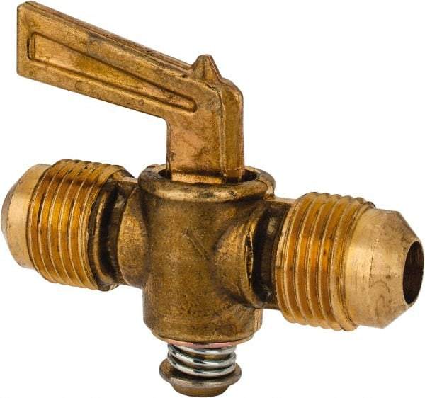Parker - 3/8" Tube, Flare to Flare Drain Cock & Shutoff Valve - 30 Max psi - Benchmark Tooling