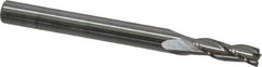 SGS - 5/32", 1/2" LOC, 3/16" Shank Diam, 2" OAL, 3 Flute, Solid Carbide Square End Mill - Single End, Uncoated, Spiral Flute, 30° Helix, Centercutting, Right Hand Cut, Right Hand Flute, Series 5 - Benchmark Tooling