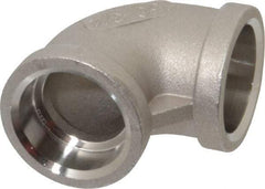 Merit Brass - 3/4" Grade 316 Stainless Steel Pipe 90° Elbow - Socket Weld x Socket Weld End Connections, 150 psi - Benchmark Tooling