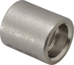 Merit Brass - 1/2" Grade 316 Stainless Steel Pipe Coupling - Socket Weld x Socket Weld End Connections, 150 psi - Benchmark Tooling