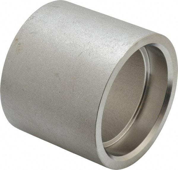 Merit Brass - 2" Grade 316 Stainless Steel Pipe Coupling - Socket Weld x Socket Weld End Connections, 150 psi - Benchmark Tooling