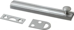 Don-Jo - 4" Long, 1/2" Wide Brass Slide Bolt - US26D Satin Chrome Plated - Benchmark Tooling