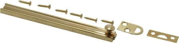 Don-Jo - 6" Long, 1/2" Wide Brass Slide Bolt - US3 Bright Brass - Benchmark Tooling