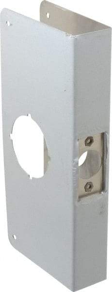 Don-Jo - 4" Wide x 9" High, Stainless Steel, Door Reinforcer - 1-3/8" Thick Door, 2-3/8" Backset - Benchmark Tooling