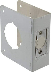 Don-Jo - 4" Wide x 4-1/2" High, Stainless Steel, Door Reinforcer - 1-3/4" Thick Door, 2-3/8" Backset - Benchmark Tooling