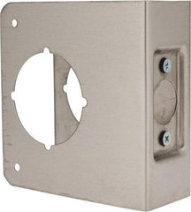 Don-Jo - 4-1/4" Wide x 4-1/2" High, Stainless Steel, Door Reinforcer - 1-3/4" Thick Door, 2-3/4" Backset - Benchmark Tooling