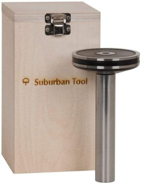 Suburban Tool - 1 Inch Cylinder Diameter, 3-3/8 Inch Base Diameter, 6-1/2 Inch High, Magnetic Base, Steel Cylinder Square - 0.0001 Inch Accuracy, Includes Wooden Storage Case - Benchmark Tooling