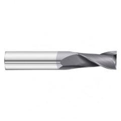 11/16 Dia. x 4 Overall Length 2-Flute Square End Solid Carbide SE End Mill-Round Shank-Center Cut-TiAlN - Benchmark Tooling
