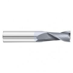 7/16 Dia. x 2-3/4 Overall Length 2-Flute Square End Solid Carbide SE End Mill-Round Shank-Center Cut-TiCN - Benchmark Tooling