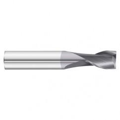 1" Dia. x 4 Overall Length 2-Flute Square End Solid Carbide SE End Mill-Round Shank-Center Cut-TiAlN - Benchmark Tooling