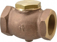 Conrader - 1-1/2" Bronze Check Valve - Inline, FNPT x FNPT - Benchmark Tooling