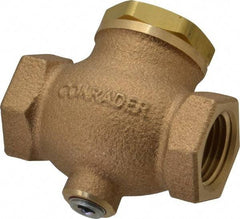 Conrader - 1/2" Bronze Check Valve - Inline, FNPT x FNPT - Benchmark Tooling