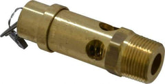 Conrader - 3/4" Inlet, ASME Safety Relief Valve - 125 Max psi, Brass, 504 Cubic' per Min - Benchmark Tooling