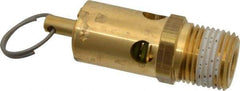 Conrader - 1/2" Inlet, ASME Safety Relief Valve - 125 Max psi, Brass, 232 Cubic' per Min - Benchmark Tooling