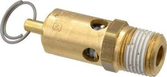 Conrader - 1/2" Inlet, ASME Safety Relief Valve - 150 Max psi, Brass, 274 Cubic' per Min - Benchmark Tooling
