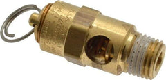 Conrader - 1/4" Inlet, ASME Safety Relief Valve - 150 Max psi, Brass, 136 Cubic' per Min - Benchmark Tooling