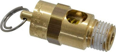 Conrader - 1/4" Inlet, ASME Safety Relief Valve - 60 Max psi, Brass, 61 Cubic' per Min - Benchmark Tooling