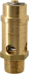 Conrader - 1" Inlet, ASME Safety Relief Valve - 125 Max psi, Brass, 1,053 Cubic' per Min - Benchmark Tooling