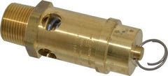 Conrader - 1" Inlet, ASME Safety Relief Valve - 150 Max psi, Brass, 1,244 Cubic' per Min - Benchmark Tooling