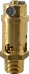 Conrader - 1" Inlet, ASME Safety Relief Valve - 200 Max psi, Brass, 1,624 Cubic' per Min - Benchmark Tooling