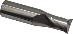 SGS - 3/4", 1" LOC, 3/4" Shank Diam, 3" OAL, 2 Flute, Solid Carbide Square End Mill - Single End, Uncoated, Spiral Flute, 30° Helix, Centercutting, Right Hand Cut, Right Hand Flute, Series 17 - Benchmark Tooling
