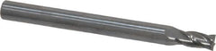 SGS - 5/32", 5/16" LOC, 3/16" Shank Diam, 2" OAL, 4 Flute, Solid Carbide Square End Mill - Single End, Uncoated, Spiral Flute, 30° Helix, Centercutting, Right Hand Cut, Right Hand Flute, Series 16 - Benchmark Tooling