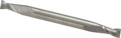 SGS - 7/64", 3/16" LOC, 1/8" Shank Diam, 1-1/2" OAL, 2 Flute, Solid Carbide Square End Mill - Double End, Uncoated, Spiral Flute, 30° Helix, Centercutting, Right Hand Cut, Right Hand Flute, Series 15 - Benchmark Tooling