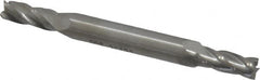 SGS - 13/64", 1/2" LOC, 1/4" Shank Diam, 2-1/2" OAL, 4 Flute, Solid Carbide Square End Mill - Double End, Uncoated, Spiral Flute, 30° Helix, Centercutting, Right Hand Cut, Right Hand Flute, Series 14 - Benchmark Tooling
