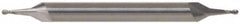 SGS - 7/16" Diam, 9/16" LOC, 2 Flute Solid Carbide Ball End Mill - Uncoated, Double End, 2-3/4" OAL, 7/16" Shank Diam, Spiral Flute - Benchmark Tooling