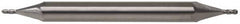 SGS - 7/16" Diam, 9/16" LOC, 4 Flute Solid Carbide Ball End Mill - Uncoated, Double End, 2-3/4" OAL, 7/16" Shank Diam, Spiral Flute - Benchmark Tooling