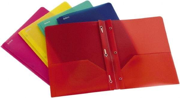 OXFORD - 8-1/2" Long x 11" Wide Report Cover with Tang/Prong Binding - Assorted Colors - Benchmark Tooling