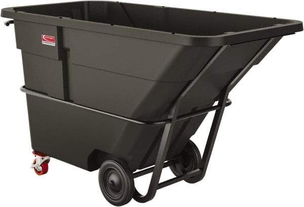 Suncast - 2,300 Lb Load Capacity, 43 Bushels, 2 Cu Yd, Polyethylene Tilt Truck - 47.4" Wide x 86" Long x 51-1/4" High, Matte Gray - Benchmark Tooling