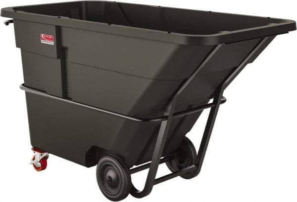 Suncast - 1,300 Lb Load Capacity, 33 Bushels, 1-1/2 Cu Yd, Polyethylene Tilt Truck - 41.28" Wide x 85.87" Long x 47.89" High, Matte Gray - Benchmark Tooling