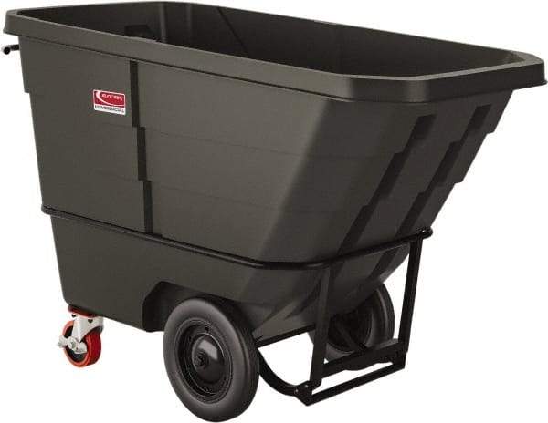 Suncast - 2,200 Lb Load Capacity, 22 Bushels, 1 Cu Yd, Polyethylene Tilt Truck - 33.87" Wide x 70" Long x 45.16" High, Matte Gray - Benchmark Tooling